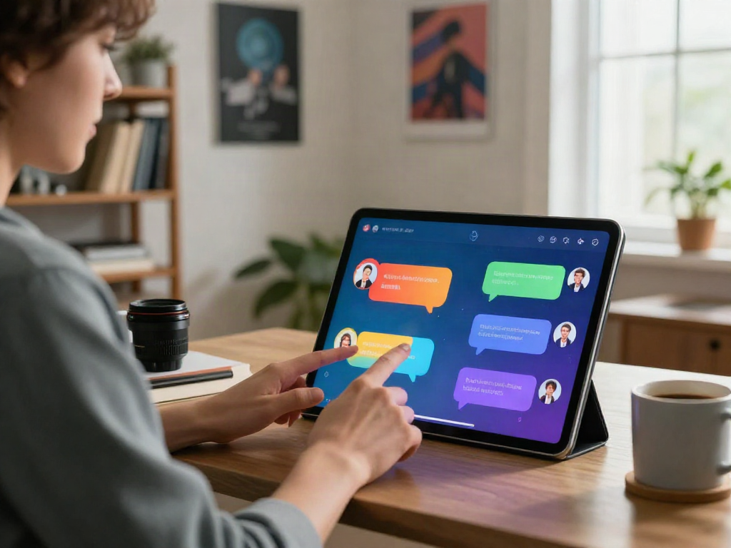 Dynamic chat interaction showcasing ai chat porn in a modern digital workspace.