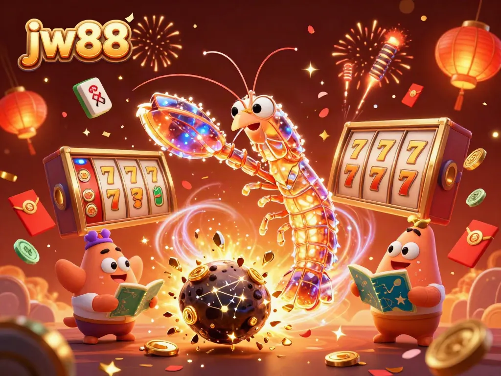 Experience thrilling gameplay at jw88 with a vibrant and energetic casino scene featuring galactic characters.