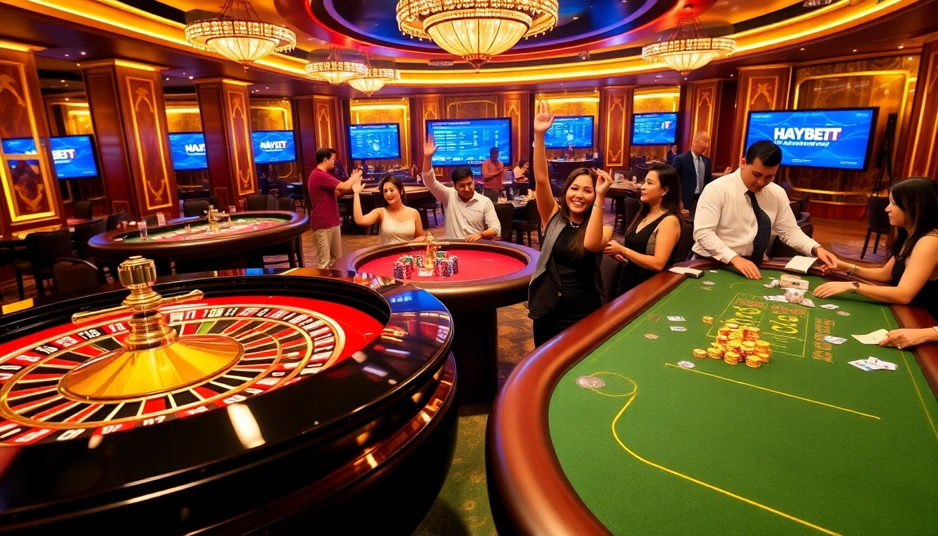 Experience the excitement of HAYBET with vibrant casino games and rich decoration.