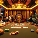 Exciting gameplay scene showcasing 68 game bài with vibrant poker chips and enthusiastic players.