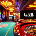 Engaging gambling scene with dealers at https://fa88.exchange/ showcasing luxury casino tables and action.