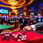 Engaging Fun88 casino scene with players enjoying blackjack and roulette at stylish tables.