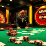 Experience the excitement at 68VIP's poker table, where fortunes are won and lost.