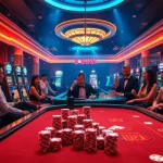 Experience thrilling gaming with 58win apk in a luxurious casino atmosphere filled with excitement.