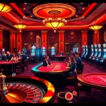 Experience the thrill of gaming at https://79kingvip.autos with exciting casino visuals depicting roulette and poker.