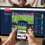 Betting on live sports with 789WIN app, featuring dynamic odds and vibrant engagement.