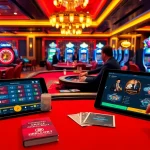 Hello88 players engaging in thrilling casino games with high stakes at elegant tables.