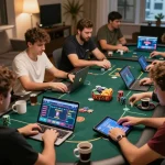 Players engaging in a competitive online poker game while using GA88 strategies for better chances of winning.