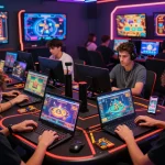 Engaged players at Trang chủ Go88 enjoying diverse online games in a vibrant virtual casino.