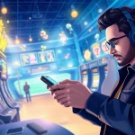 Exciting depiction of online betting at 98wincom.wiki, showcasing modern players and vibrant betting options.