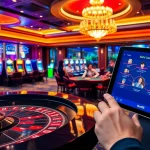 Exciting casino experience featuring roulette and slot machines reflecting https://bem88.com's vibrant offerings.