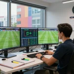 Real-time analysis of kết quả bóng đá in a vibrant sports data workspace.