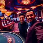 79king casino scene with a player winning at poker, showcasing excitement and luxury.