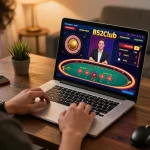 Engaging in a live dealer game at the Cổng game B52Club with vibrant graphics and strategic gameplay.