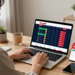 Check live odds and place bets on bong88 from a stylish home office setup.