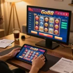 Engage in exhilarating gameplay while tải go88 on your tablet, capturing the excitement of online casino gaming.