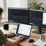 Molt bot in action on a developer's workspace, showcasing task management and productivity tools during an engaging coding session.