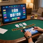 Player engaging in exciting online blackjack game az888, focusing on strategy and fun.