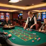 Players enjoying an exciting roulette game at tt88 casino, showcasing vibrant gameplay action.