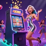 Experience the excitement of go88 casino with vibrant slot machines and celebratory elements.