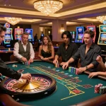 Players engaging in lively roulette gameplay at MM 88 casino, capturing excitement and strategy in a luxurious setting.