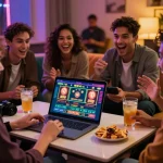Exciting gambling experience with friends enjoying xx88 online casino games together.