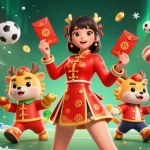 Engage in ดูหนัง online with vibrant elements symbolizing prosperity and dynamic action.