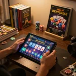 Player engaging with 789p online casino app on tablet showcasing exciting game interface.