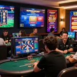 Exciting betting experience on 555win with players engaged in diverse games.
