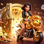 Experience thrilling wins at Shbet with a glamorous woman symbolizing luck and excitement surrounded by treasures.