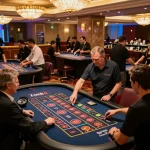 Engaged players enjoying guided gameplay on roulette tables at Luck8 casino.