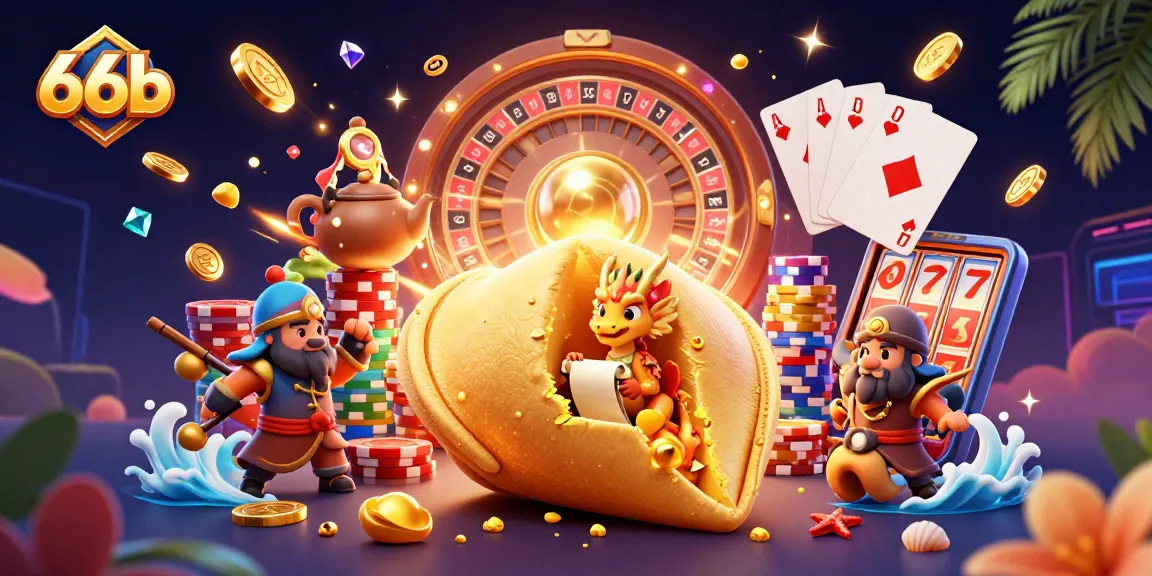 Experience the thrill of 66b with captivating slots, golden winnings, and animated characters in play.