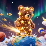 hi79 engaging in thrilling online gaming with a constellation bear collecting coins among sports elements