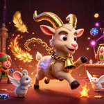 FAFA828TH thrills at a holiday-themed casino with enchanting characters and vibrant elements.