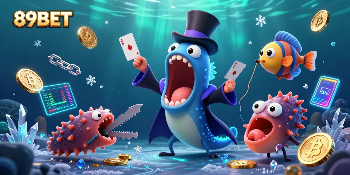Engage with 89BET's vibrant underwater casino scene featuring a unique magic act.