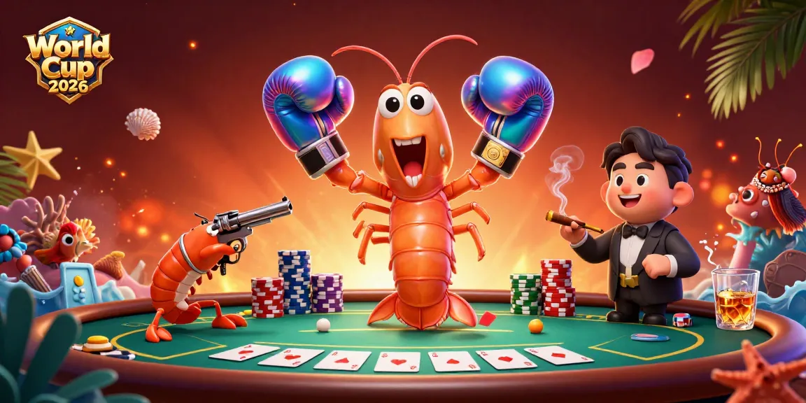 Experience the thrill of World Cup 2026 with dynamic poker action featuring oceanic characters.