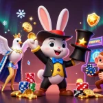Experience thrilling wins at vswin casino with an enchanting 3D illustration featuring playful characters and game elements.