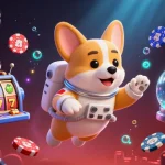 LUCKY88 slots floating in a vibrant casino scene with whimsical characters delivering excitement