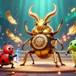 NEW88 showcases a dramatic 3D battle scene in a vibrant Asian casino environment filled with excitement.