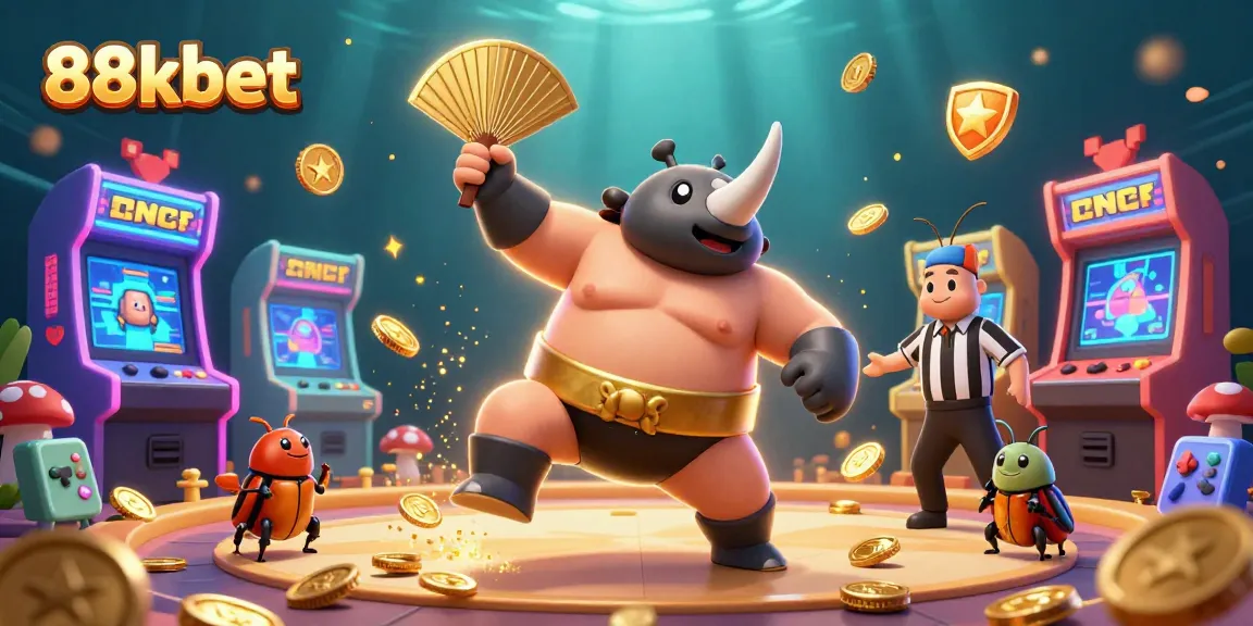 Experience thrilling victories at 88xbet with a vibrant casino-themed 3D illustration.