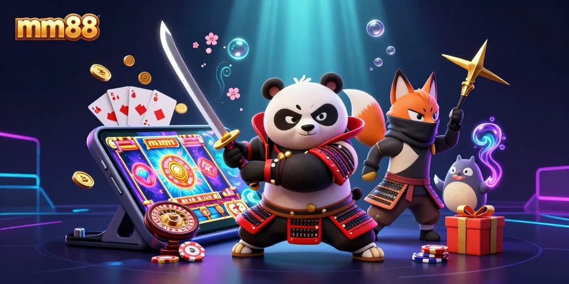 Experience thrilling gameplay at mm88 with vibrant 3D characters surrounded by immersive casino elements.