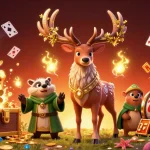 Experience the thrilling world of a credit card casino with interactive games and whimsical characters.