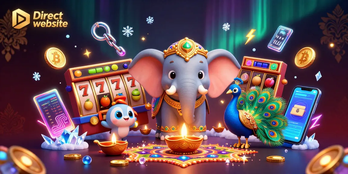 Experience the thrill of spinning the reels at a Direct website, featuring vibrant 3D casino elements and characters.