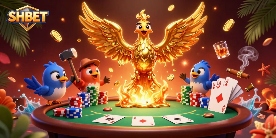 Join the excitement at SHBET with a vibrant 3D casino scene showcasing thrilling poker elements.