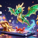 Experience the excitement of tt88 with a vibrant 3D illustration showcasing a sea dragon and casino games.