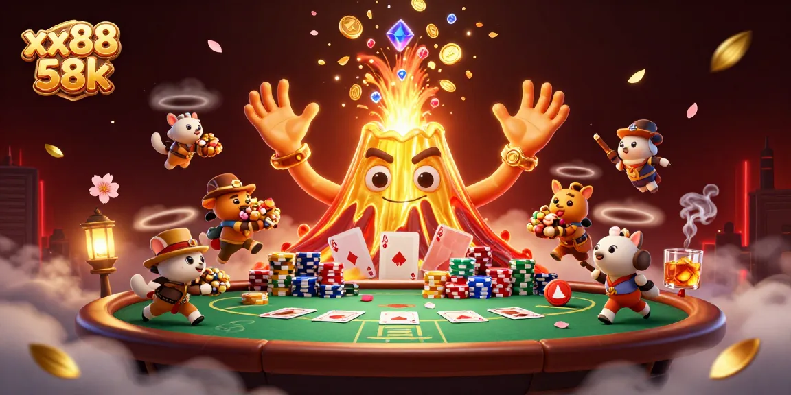 Win big with xx88 58k at the thrilling gold volcano and poker scene!
