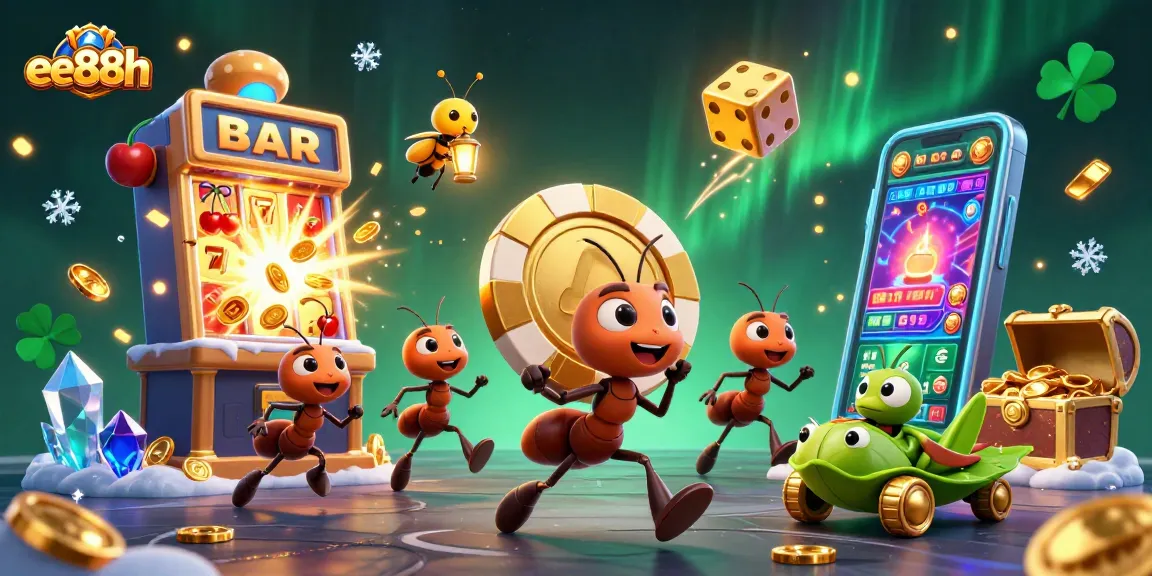 Experience the thrill of ee88h with ants orchestrating a high-stakes heist in a colorful casino world.
