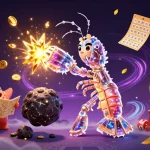 Win big at go88 with a vibrant scene of a cosmic samurai and starfish amidst a treasure explosion!